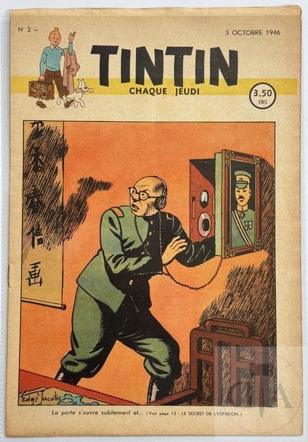 Hergé / Journal Tintin.  Fascicule n°2 d'octobre 1