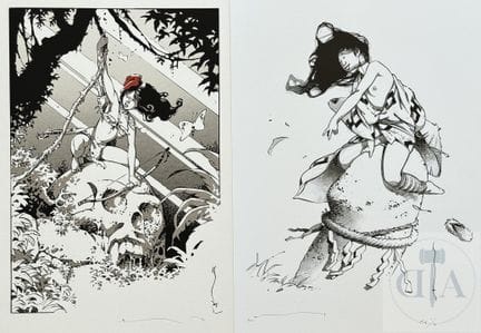 Michetz / Kogaratsu.  Paire de sérigraphies éditée