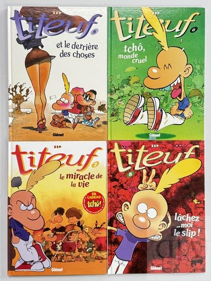 Zep / Titeuf.  Ensemble de 4 albums EO en état neu