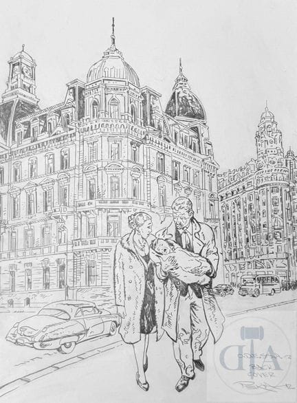 Peka / Dufranne / Odessa.  Dessin original du 4e p