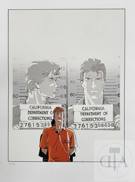 Francq / Largo Winch.  Sérigraphie de la couvertur