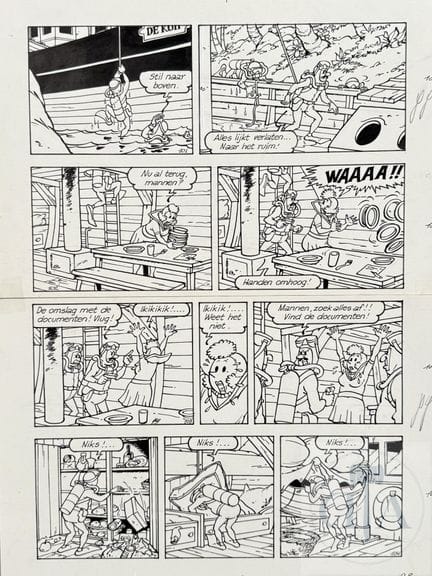 Jef Nys / Jommeke.  Planche originale n°28 de l'al