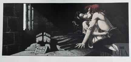 Yslaire / Sambre.  Sérigraphie panoramique "Le cav