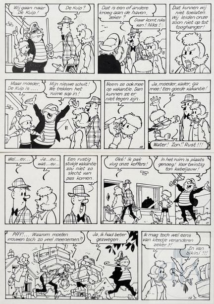 Jef Nys / Jommeke.  Planche originale n°5 de l'alb