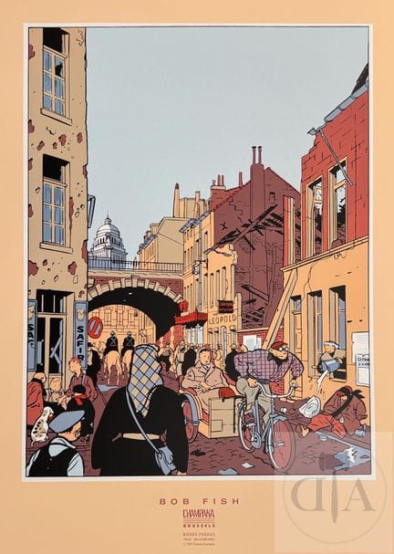 Chaland / Bob Fish.  Sérigraphie éditée en 1993 à 