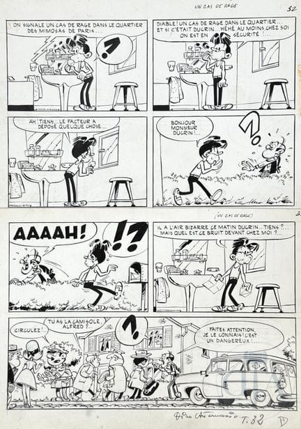 Attanasio / Modeste et Pompon.  Planche originale 