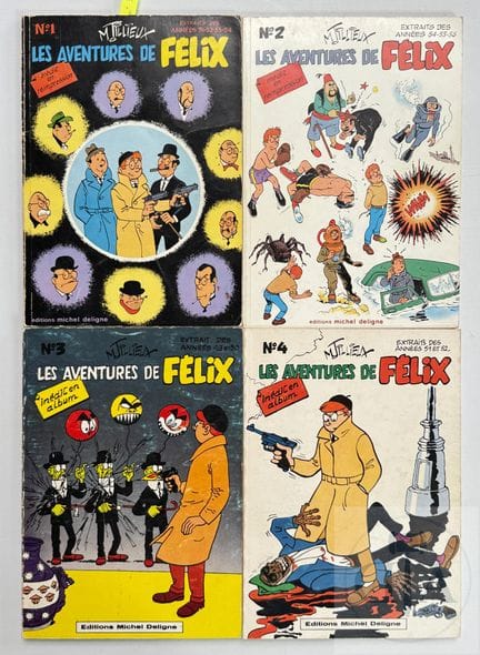 Tillieux / Félix.  Collection de 6 albums "Les ave