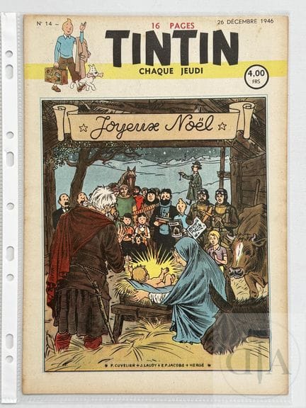 Hergé / Journal Tintin.  Fascicule n°14 de 1946 en