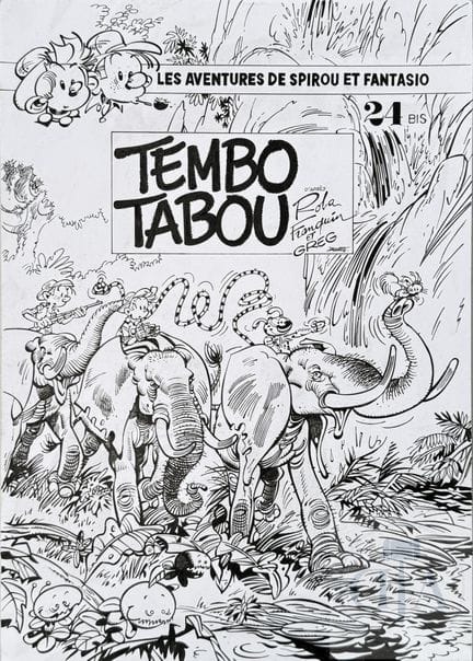 Cirovic / Spirou et Fantasio.  Dessin original d'u