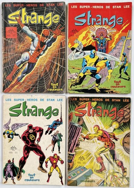 Strange / Lug.  Série de 4 albums mensuel de 1972 
