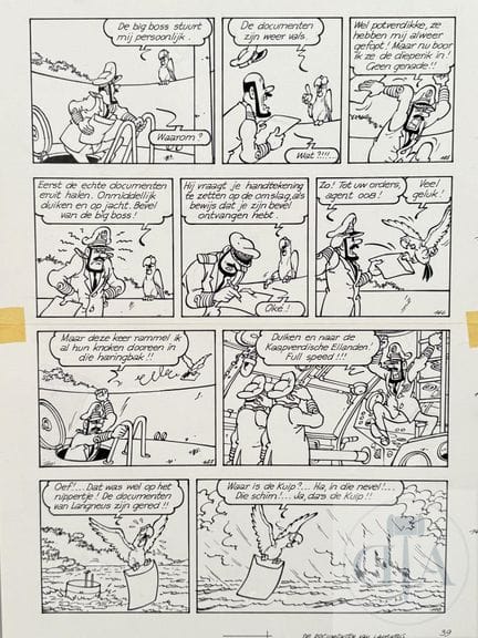 Jef Nys / Jommeke.  Planche originale n°39 de l'al