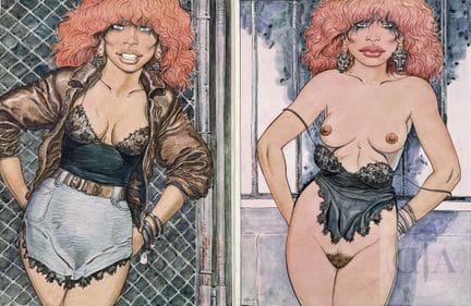 Malik / Archie Cash.  Paire de dessin originaux d'