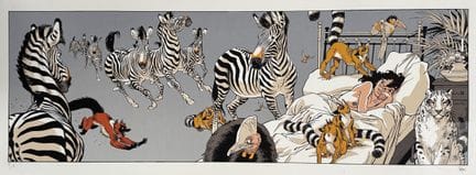 Frank Pé / Zoo.  Sérigraphie panoramique XXL signé