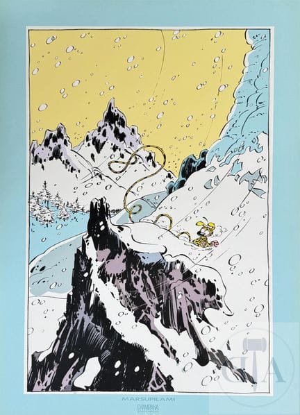 Franquin / Le Marsupilami.  Sérigraphie éditée en 