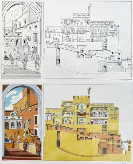 Enrico / J Martin / Alix.  Double planche original