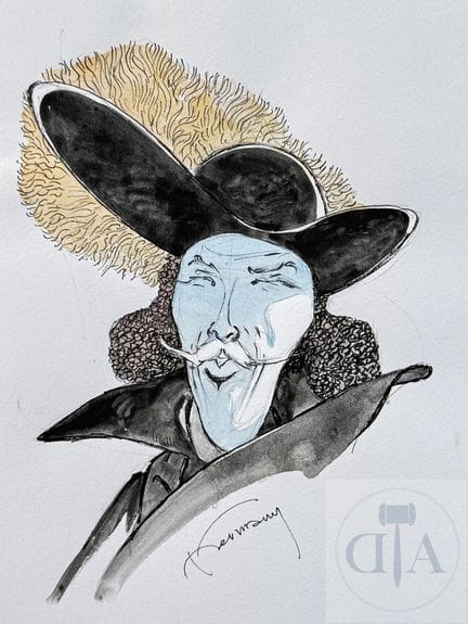 Hermann / Portraits.  Dessin orignal illustrant le