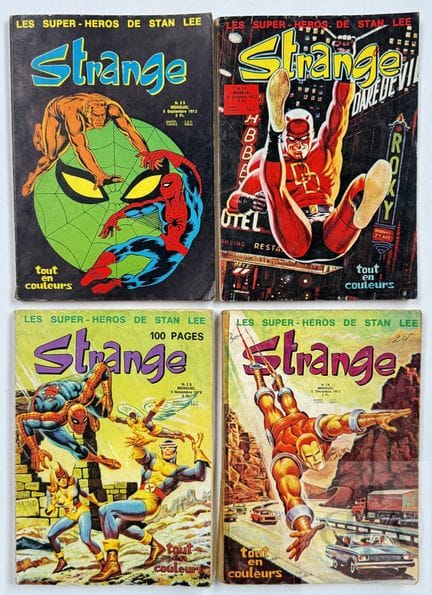 Strange / Lug.  Série de 4 albums mensuel de 1972 