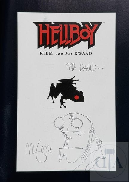 Mignola / Hellboy.  Dessin dédicacé réalisé dans l