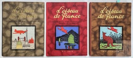 Hergé / Hédoin.  Trio d'albums l'oiseau de France 
