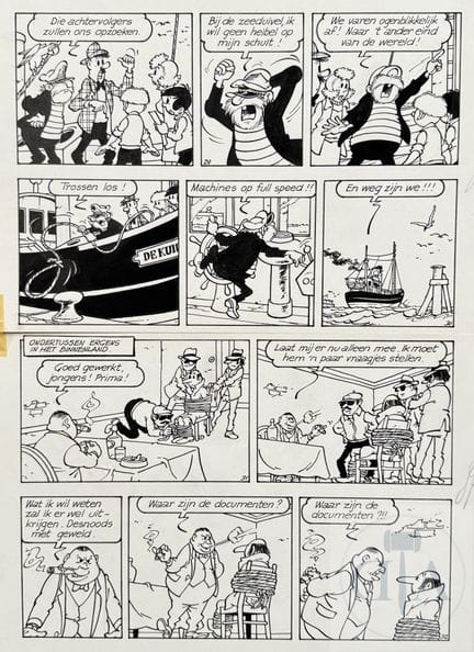 Jef Nys / Jommeke.  Planche originale n°10 de l'al