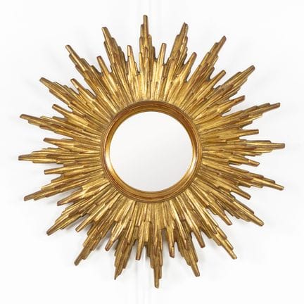 Deknudt, specchio "Sunburst" in stile Mid-Century,