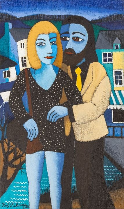 Rob Delange (1932–2018) “Samen in Namen”, olio su 