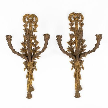 Maison Millet, coppia di applique, candelabri o la