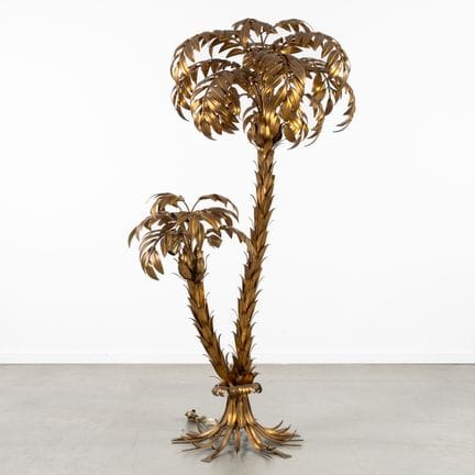 汉斯·科格尔（Hans Kögl，20世纪–21世纪）《棕榈灯》，一款大型落地灯，镀金金属材质，好莱
