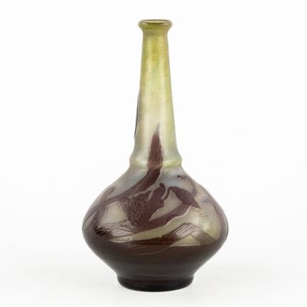 Emile Gallé (1846-1904) “Vaso soliflore con decora