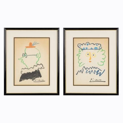 Ispirate a Pablo Picasso (1881–1973): due litograf