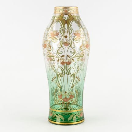 Grande vaso con decorazione a caprifoglio, vetro c