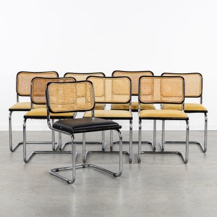 Marcel Breuer (1902–1981) “B32”, otto sedie, per C