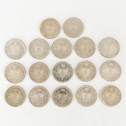 Numismatica, 16 monete d'argento, Alberto I, Re de