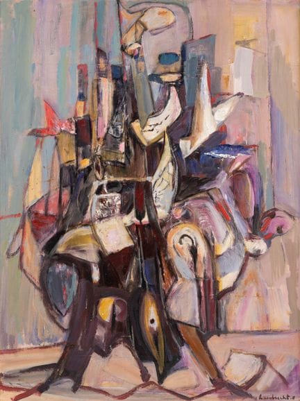 Constant Lambrecht (1915–1993) “Composizione”, oli