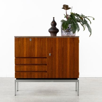 Mobile bar in stile Mid-Century, impiallacciato in