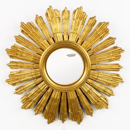 Deknudt, specchio a raggiera in stile Mid-Century,