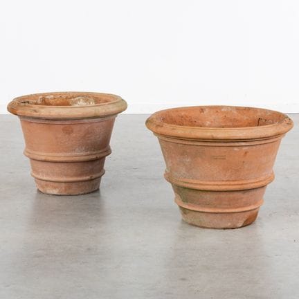 Antica Fornace Montecchio, due vasi in terracotta 