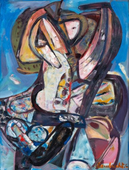 Constant Lambrecht (1915–1993) “Ontmoeting”, olio 