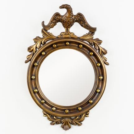 Specchio da maggiordomo in stile Hollywood Regency