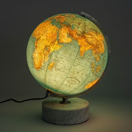 Columbus Globe, un mappamondo. Illuminazione, sfer