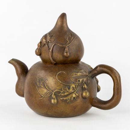 Théière chinoise en forme de double calebasse, en 