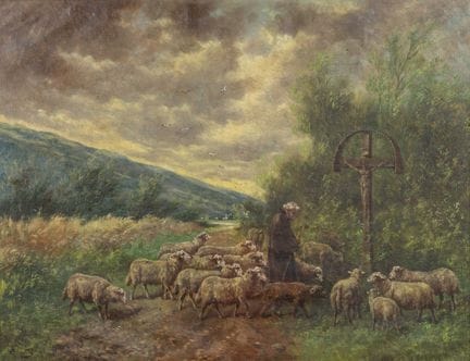 Paul Schouten (1860–1922), « Un berger avec ses mo