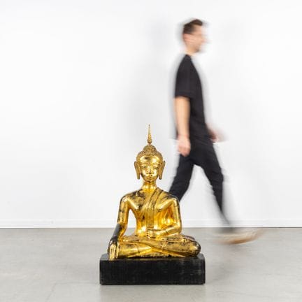 Grand Bouddha ancien, style Rattanakosin, bronze d