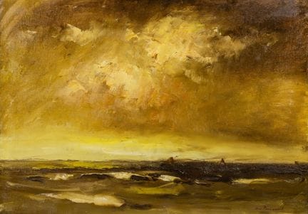 Door Boerewaard (1893–1972), 'Seascape', oil on ca