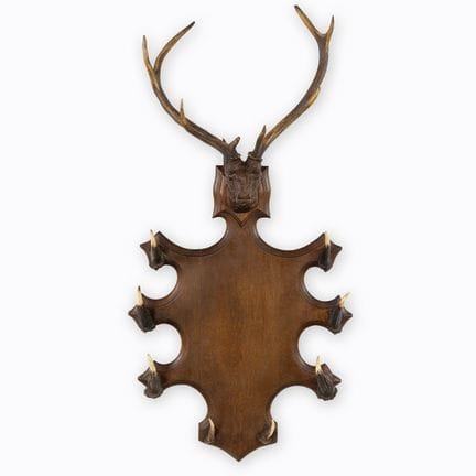 Porte-manteau mural ou porte-vêtements orné de boi