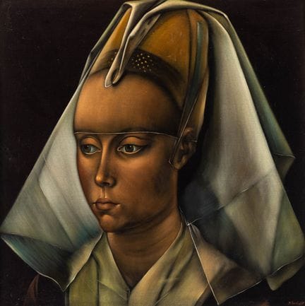 J.E. Lambrecht (XX–XXI), 'Portrait of a Lady' afte