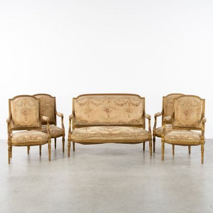 Maison Jansen, set di cinque elementi, stile Luigi