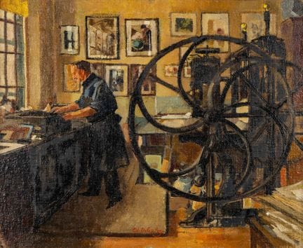 Edmond Delescluze (1905-1993) 'L'Atelier du Taille