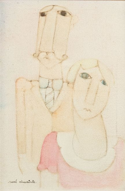René Dessainte (1927-2014) 'Couple', oil on canvas