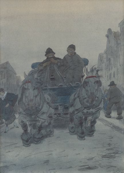 Alfred Ost (1884–1945), « Les deux gris », crayon 